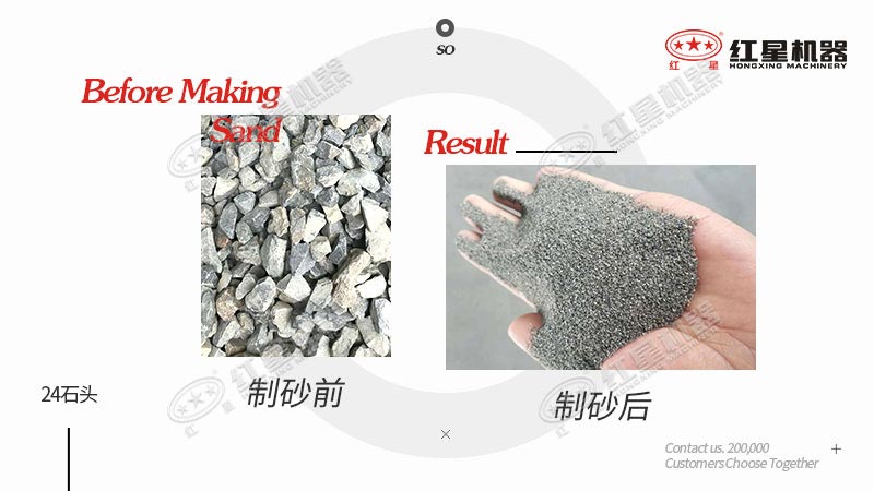 24石頭做機制砂原料，一立方米出多少機制砂
