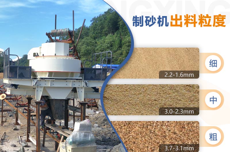 紅星機(jī)器HVI制砂機(jī)的粗、中、細(xì)粒度范圍